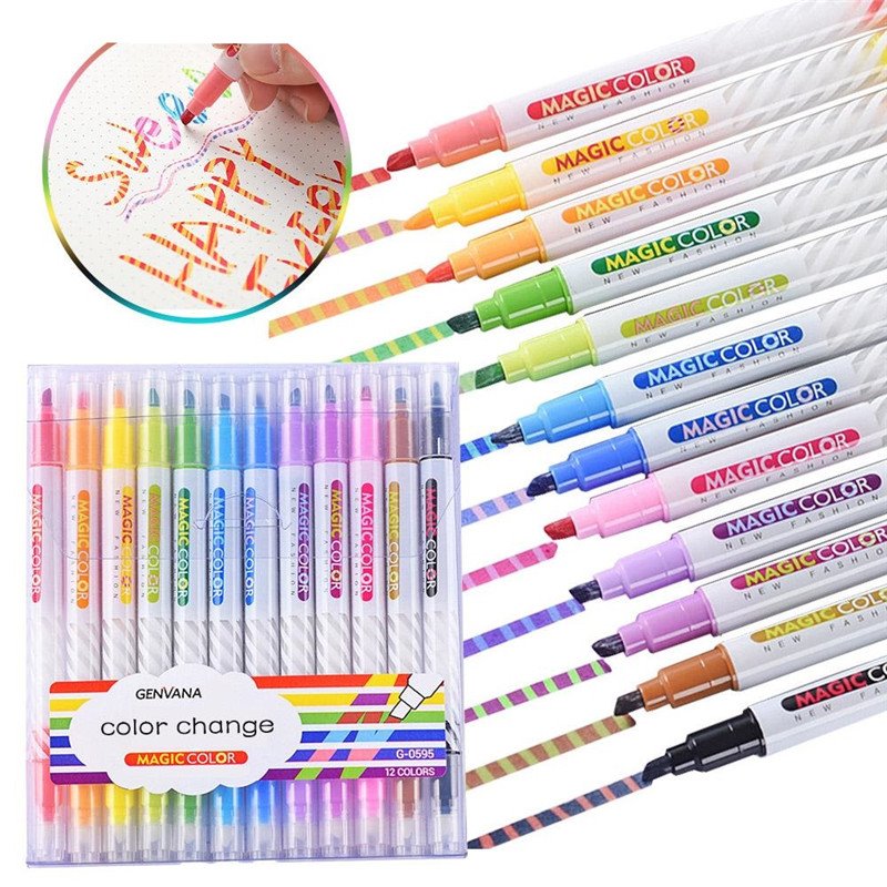 12pcs Leideanna Dual Ag Athrú Buaicphointí