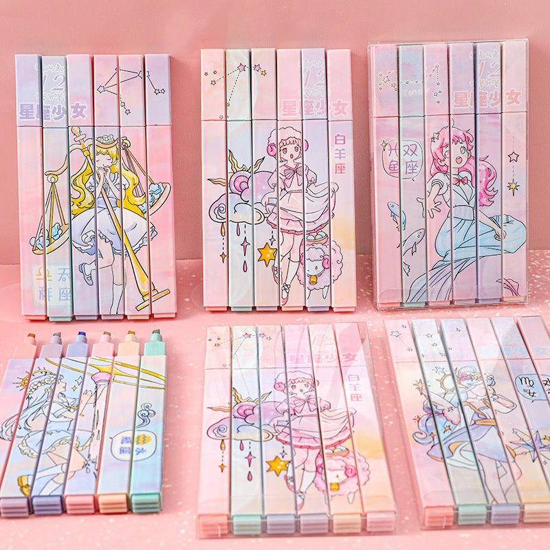 Buaicphointí réaltbhuíon 6pcs Pastel gleoite